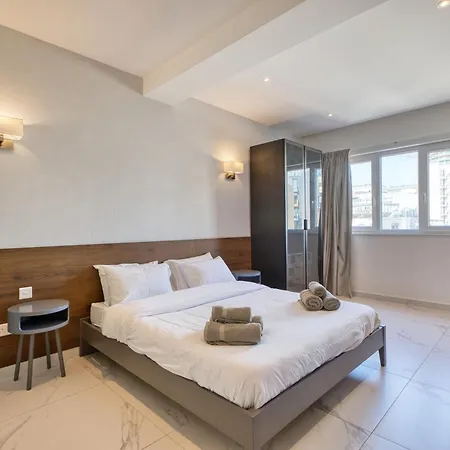 2br Sea View With Terrace Across Road Ac St Julians Malta