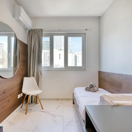 2br Sea View With Terrace Across Road Ac St Julians Malta Apartment *