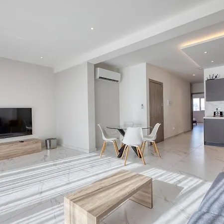 2br Sea View With Terrace Across Road Ac St Julians Malta Apartment *