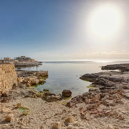 Apartment 2br Sea View With Terrace Across Road Ac St Julians Malta