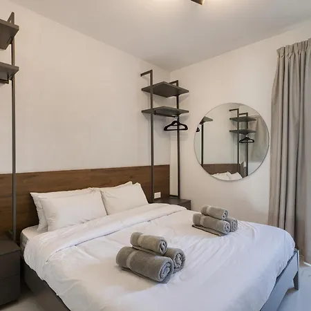 Apartment 2br Sea View With Terrace Across Road Ac St Julians Malta