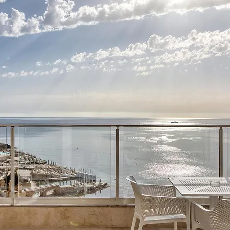 2br Sea View With Terrace Across Road Ac St Julians Malta *